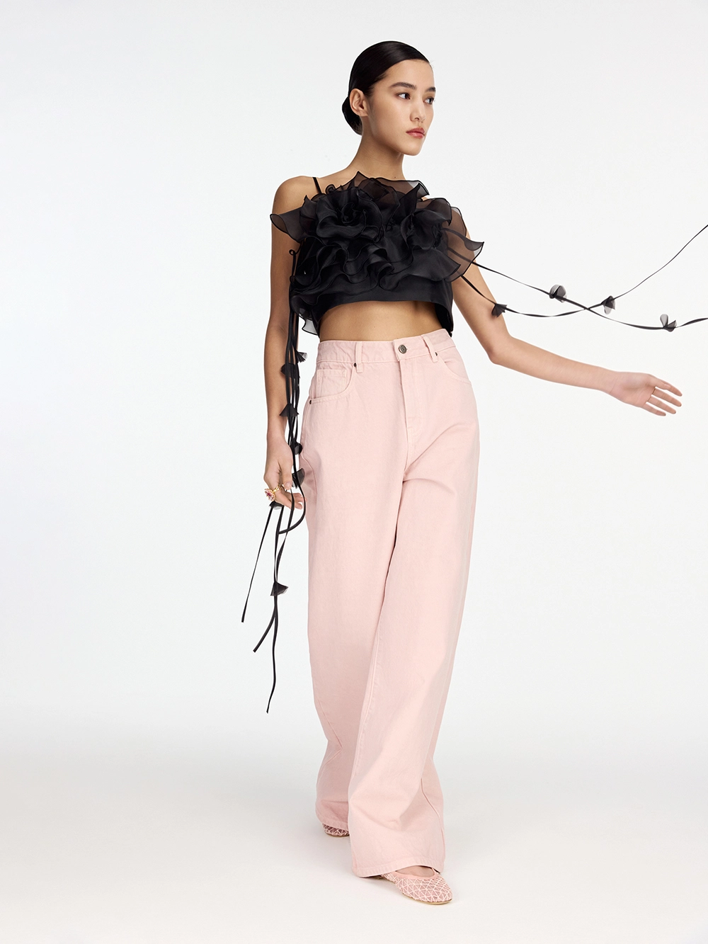 картинка топ из органзы camellia от магазина truered.ru (ex-SOLO·U)