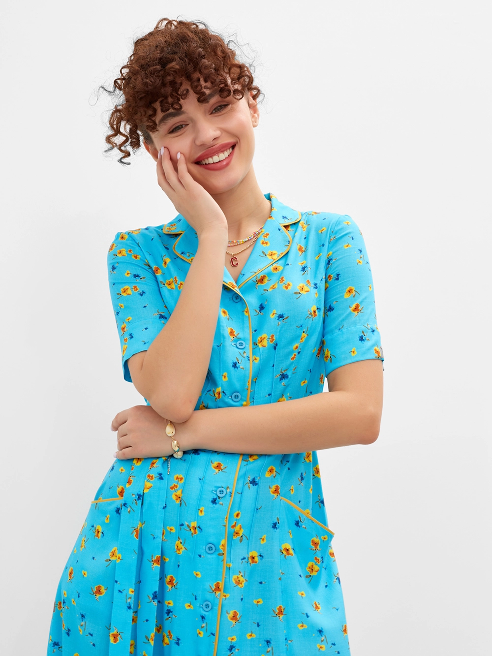 картинка платье миди с контрастным кантом от магазина truered.ru (ex-SOLO·U)