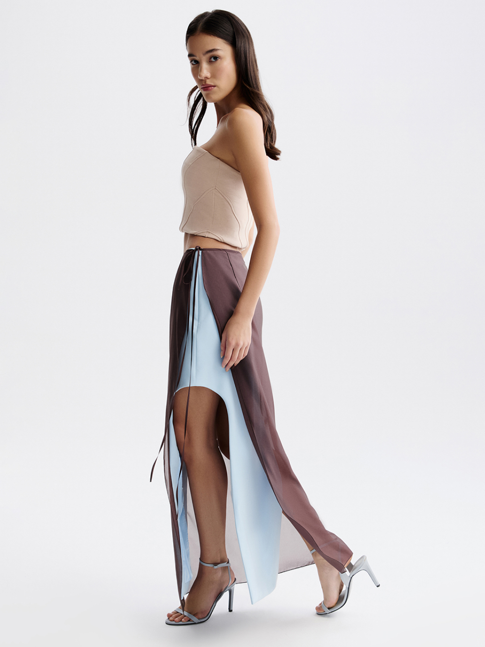 картинка юбка с накидкой из шифона с вышивкой от магазина truered.ru (ex-SOLO·U)