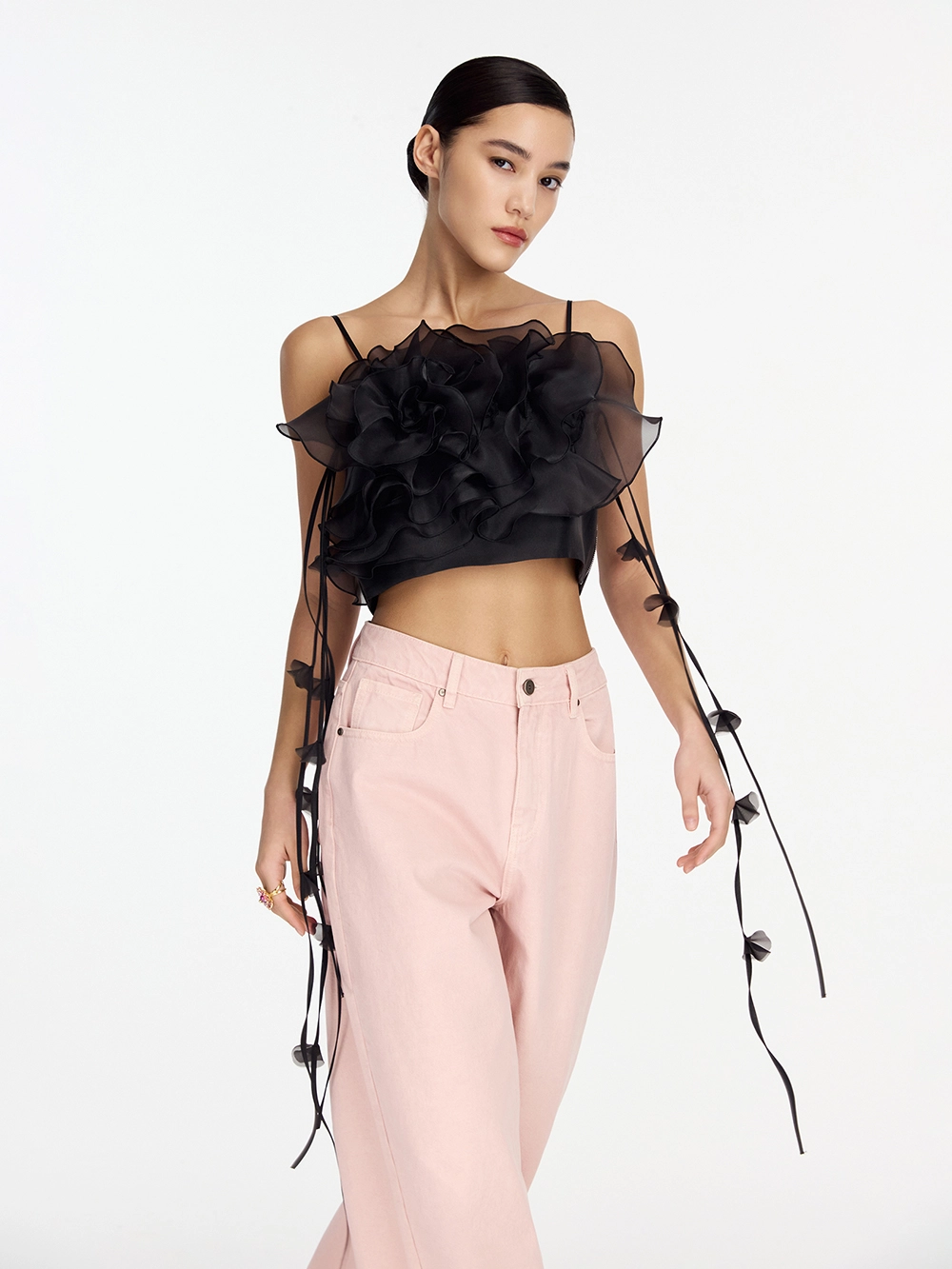 картинка топ из органзы camellia от магазина truered.ru (ex-SOLO·U)