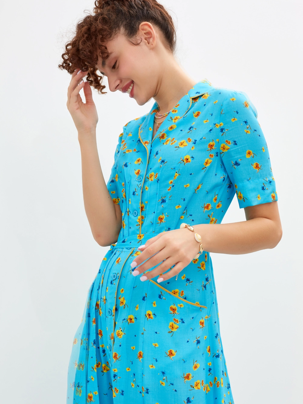 картинка платье миди с контрастным кантом от магазина truered.ru (ex-SOLO·U)