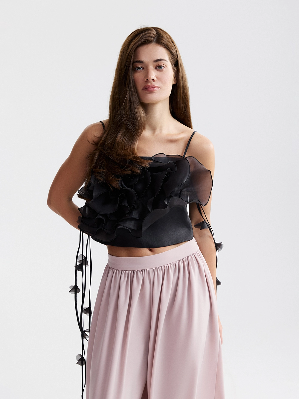 картинка топ из органзы camellia от магазина truered.ru (ex-SOLO·U)