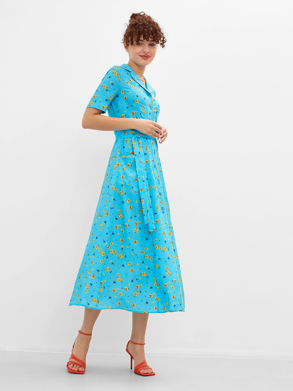 картинка платье миди с контрастным кантом от магазина truered.ru (ex-SOLO·U)