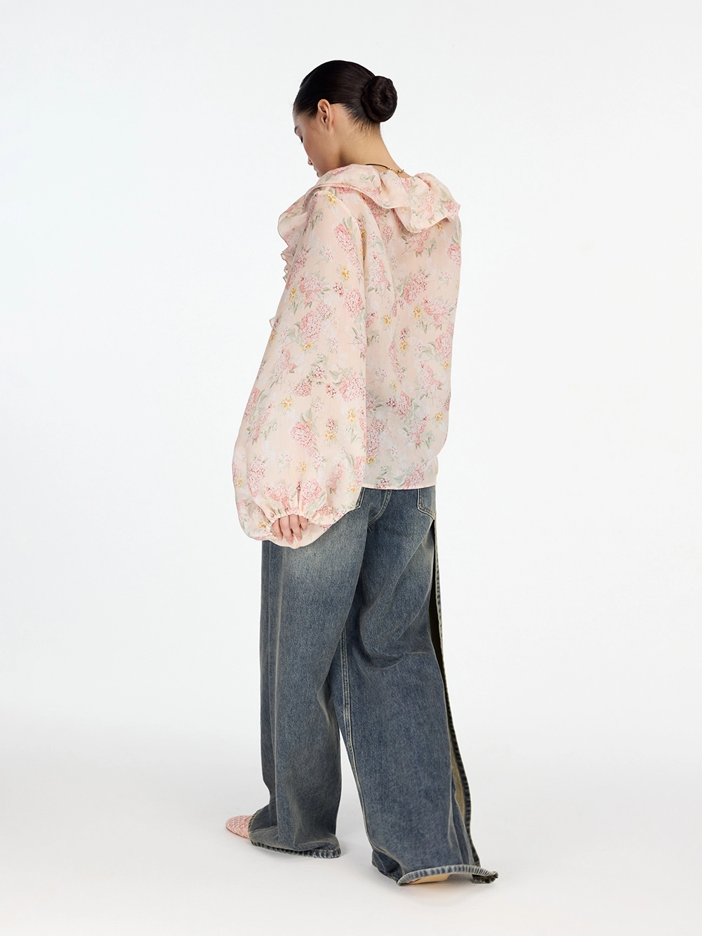 картинка блузка с оборкой из тенсела от магазина truered.ru (ex-SOLO·U)