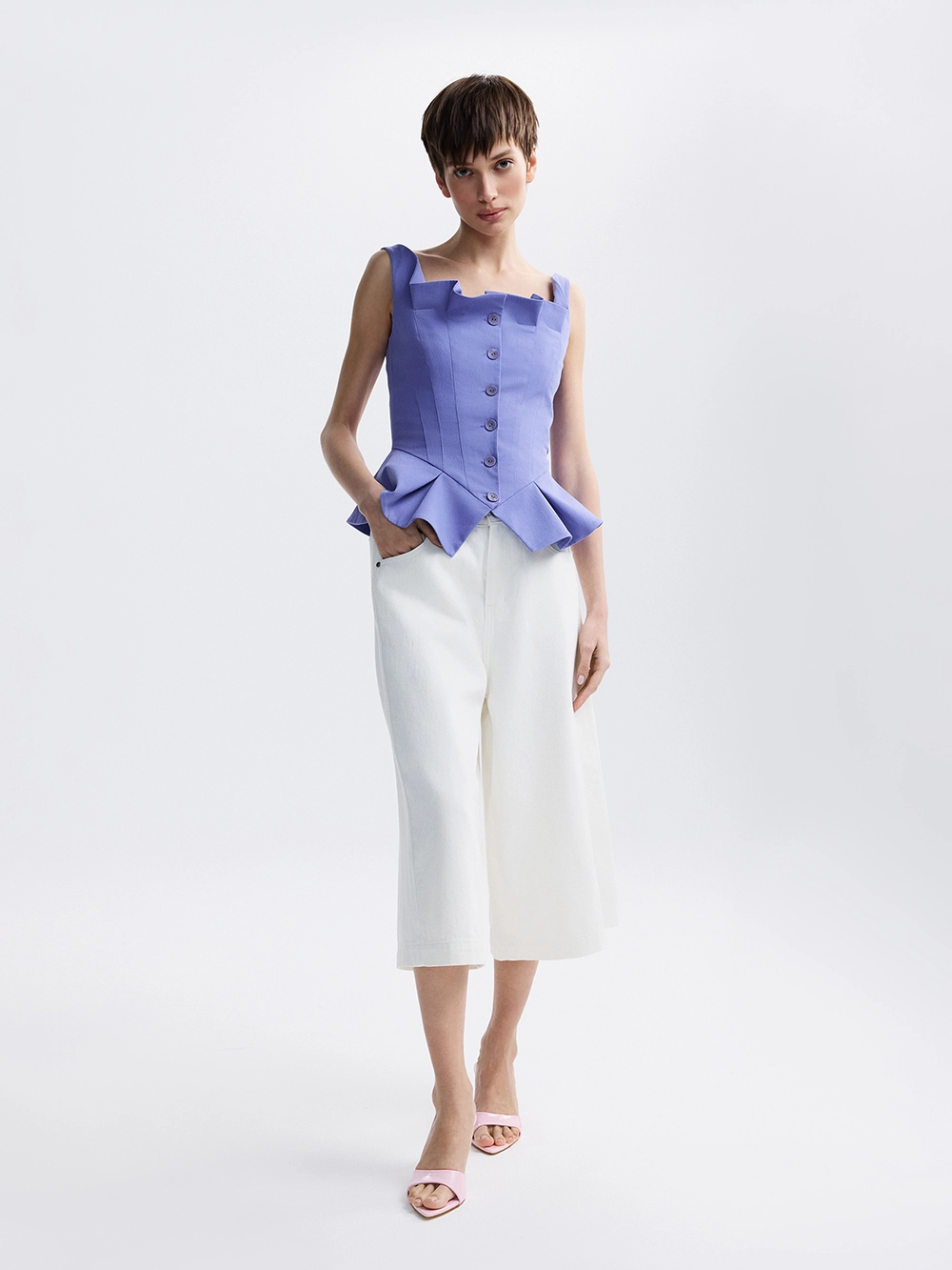 картинка корсетный топ с баской от магазина truered.ru (ex-SOLO·U)